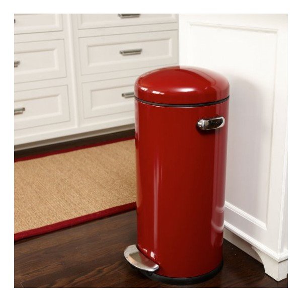 Červený pedálový koš simplehuman Retro, 30 l-image-1