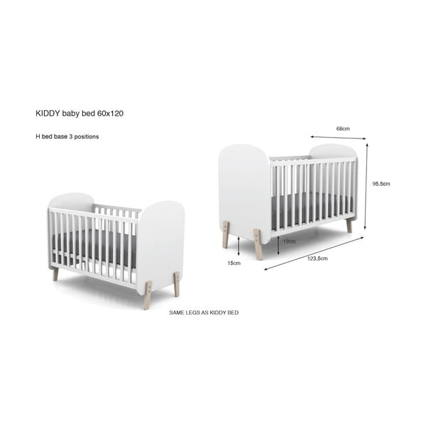 Dětská postýlka Vipack Kiddy, 60 x 120 cm-image-2