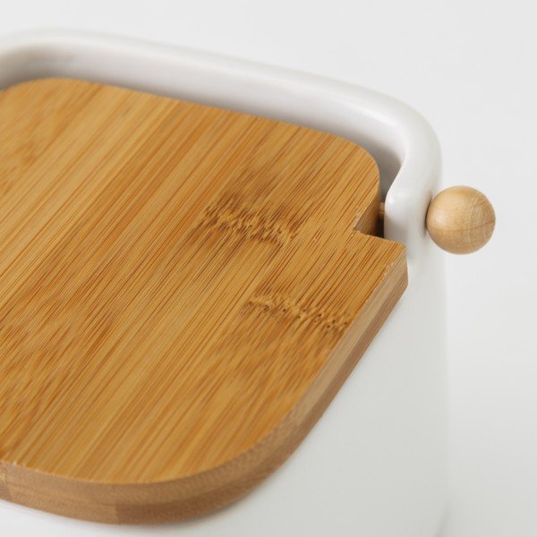 Bílá keramická dóza na sůl Unimasa, 750 ml-image-1