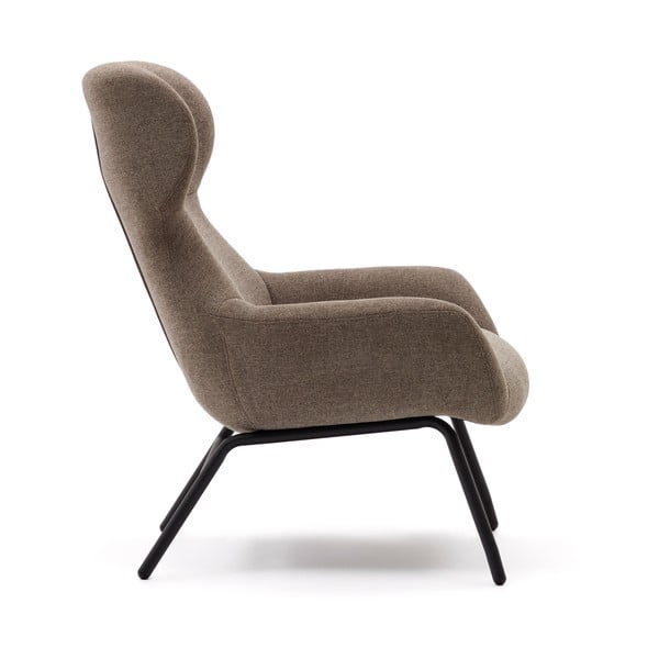 Hnědé křeslo Belina – Kave Home-image-4