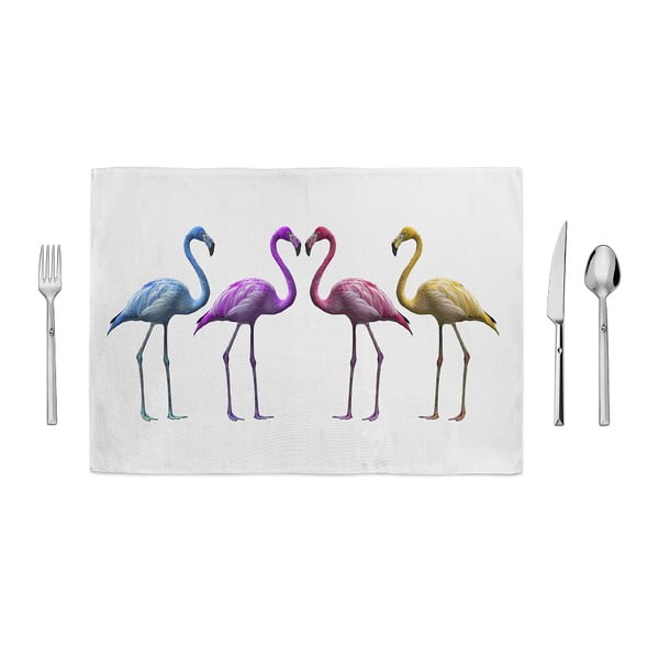 Prostírání Home de Bleu Colored Flamingos, 35 x 49 cm
