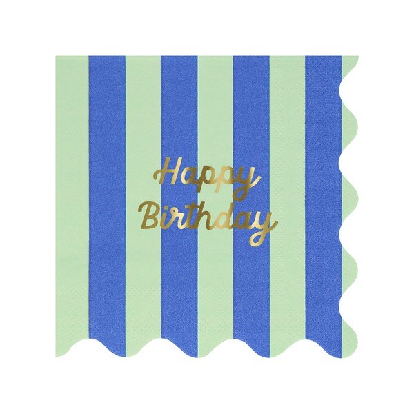 Papírové ubrousky v sadě 16 ks Happy Birthday – Meri Meri-image-2