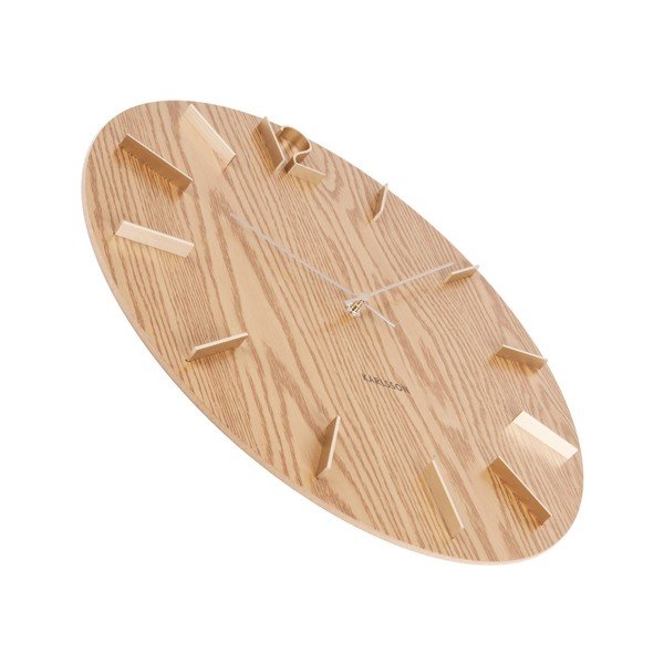Světle hnědé nástěnné hodiny Karlsson Meek, ⌀ 50 cm-image-2
