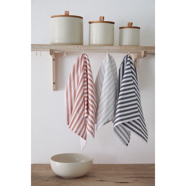 Bavlněné utěrky v sadě 2 ks 50x70 cm Stripes – Casafina-image-1