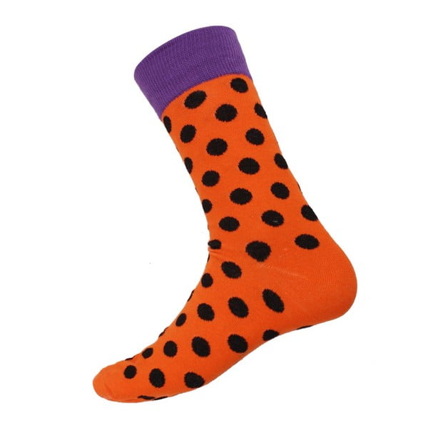 Ponožky Big Dots Orange, velikost 40-44