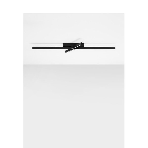 Matně černé hliníkové LED stmívatelné stropní svítidlo 50x100 cm Akro – Nova Luce-image-4