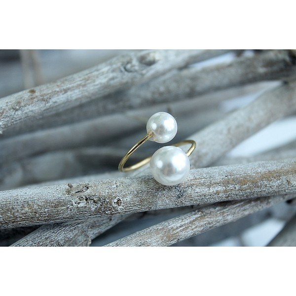 Prsten Double Pearl