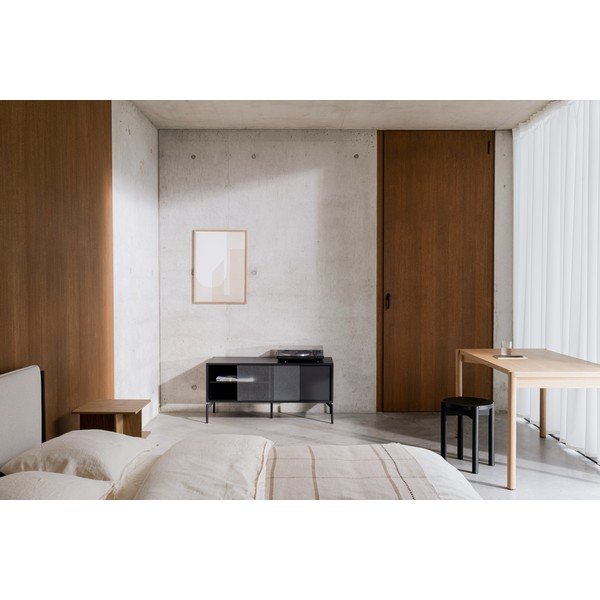 Černý TV stolek 116x55x42 cm Met Mini – noo.ma-image-4