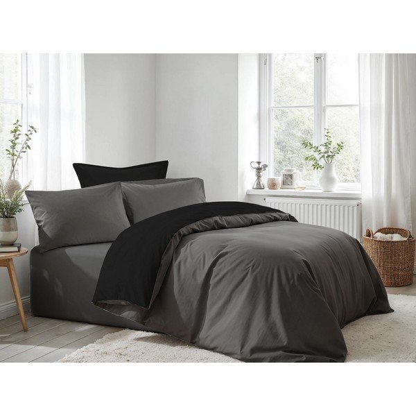 Antracitové povlečení na jednolůžko 200x140 cm – Mijolnir