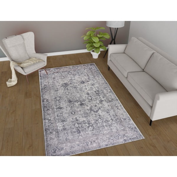 Šedý pratelný běhoun 80x200 cm Vintage Orient – Vitaus-image-1