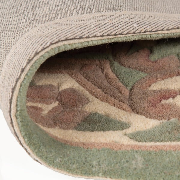 Zelený vlněný koberec Flair Rugs Aubusson, 75 x 150 cm-image-4