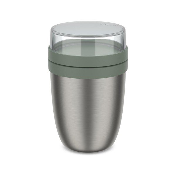 Termoska na jídlo z nerezové oceli ve stříbrné barvě/šalvějově zelená 500 ml Ellipse – Mepal