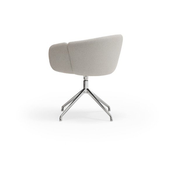 Světle šedé čalouněné jídelní křeslo s područkami Add – Teulat-image-4