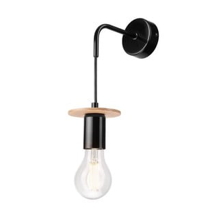 Černá nástěnná lampa LAMKUR Angelina