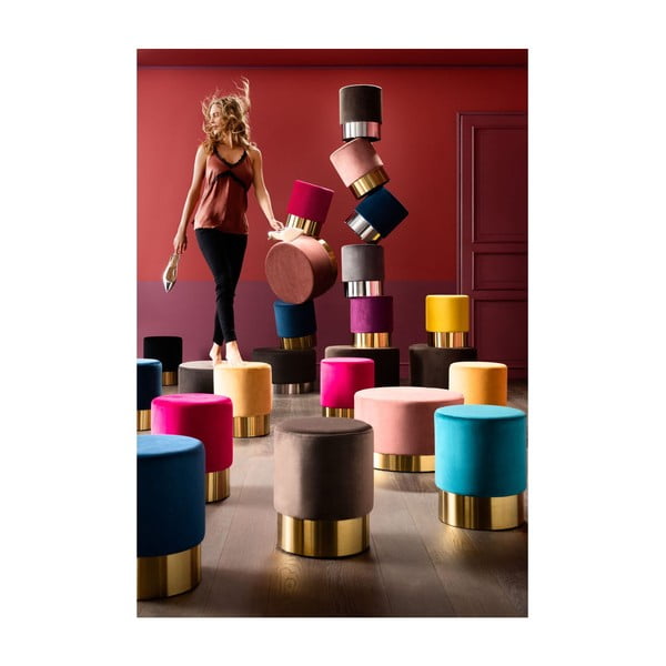 Fialová stolička Kare Design Cherry, ∅ 35 cm-image-3