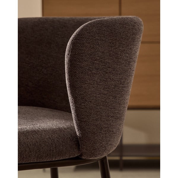 Tmavě šedá barová židle (výška sedáku 65 cm) Ciselia – Kave Home-image-2