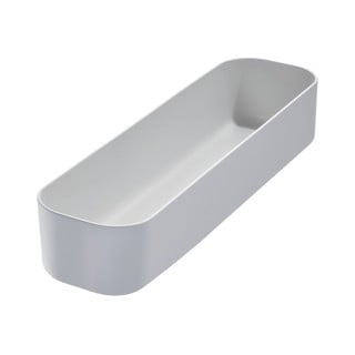 Šedý úložný box iDesign Eco Bin, 36,58 x 9,14 cm