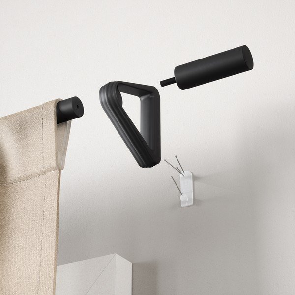Matně černá ocelová roztažitelná garnýž 107 - 305 cm Trinity – Umbra-image-4
