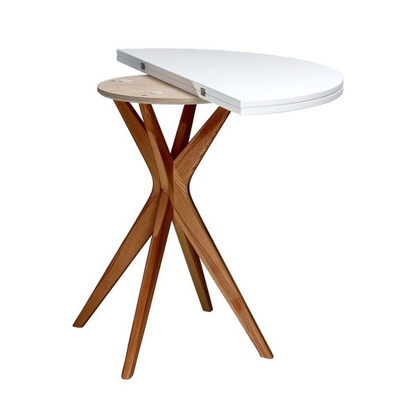 Kulatý rozkládací jídelní stůl 45x90 cm Jubi – Ragaba-image-3