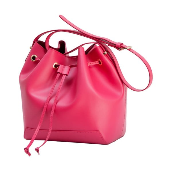 Fuchsiově růžová kabelka z pravé kůže Andrea Cardone Peony
