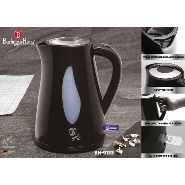 Černá rychlovarná konvice 1.7 l Black Silver Collection - BerlingerHaus-image-2