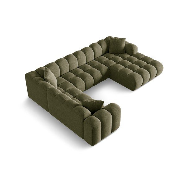 Zelená žinylková rohová pohovka (levý roh/do "U") Treno – Cosmopolitan Design-image-2