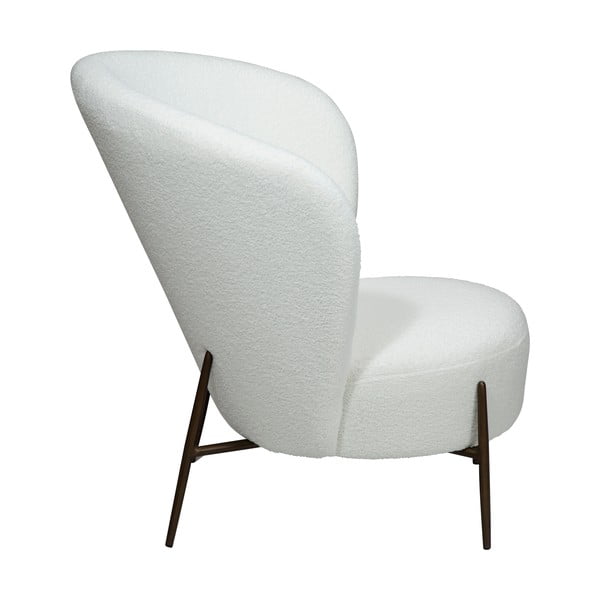 Bílé křeslo z textilie bouclé Orbit – DAN-FORM Denmark-image-3