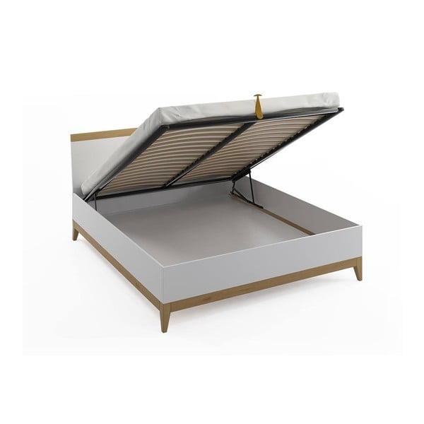 Dvoulůžková postel z masivního borovicového dřeva SKANDICA Livia BC, 140 x 200 cm-image-2