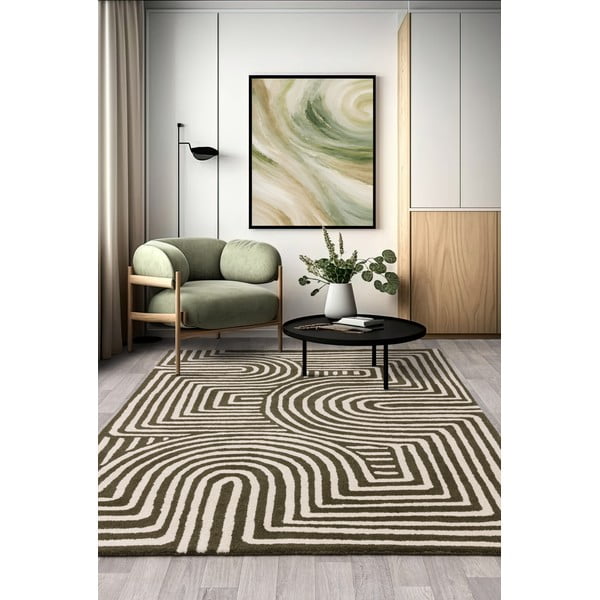 Zelený ručně tkaný vlněný koberec 120x170 cm Reef – Asiatic Carpets-image-2