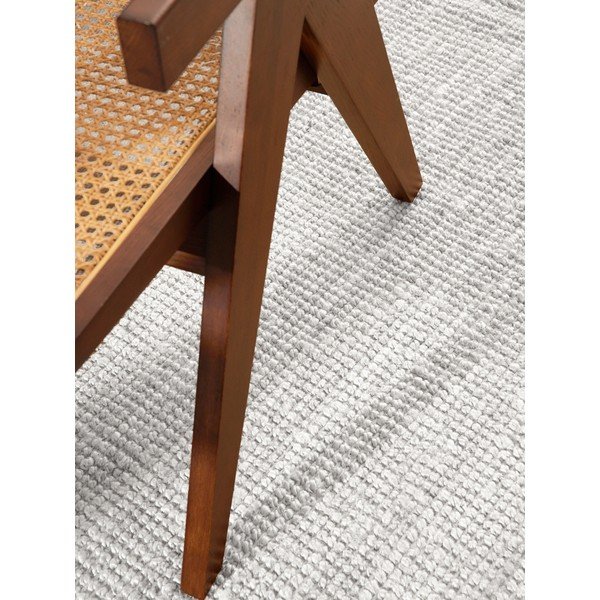 Světle šedý oboustranný/ručně tkaný jutový kulatý koberec ø 200 cm Bouclé Jaipur – Hanse Home-image-4