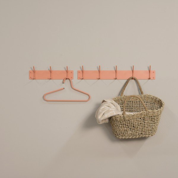 Kovový nástěnný věšák v lososové barvě 70 cm Fusion – Spinder Design-image-1
