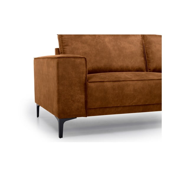 Koňakově hnědá rohová pohovka z imitace kůže (levý roh/do "U") Copenhagen – Scandic-image-4