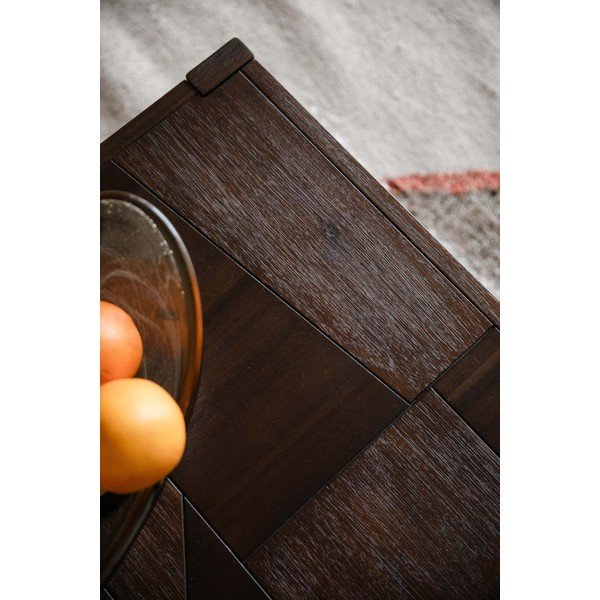 Konferenční stolek z masivního dřeva v tmavě přírodní barvě 60x120 cm Bruneau – Dutchbone-image-1