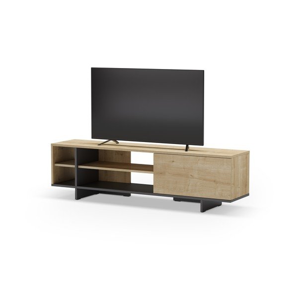TV stolek v dekoru dubu v přírodní barvě 160x44 cm Cequoia – Marckeric-image-4