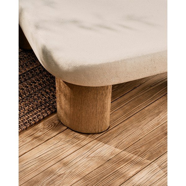 Zahradní konferenční stolek s betonovou deskou 80x80 cm Labra – Kave Home-image-2