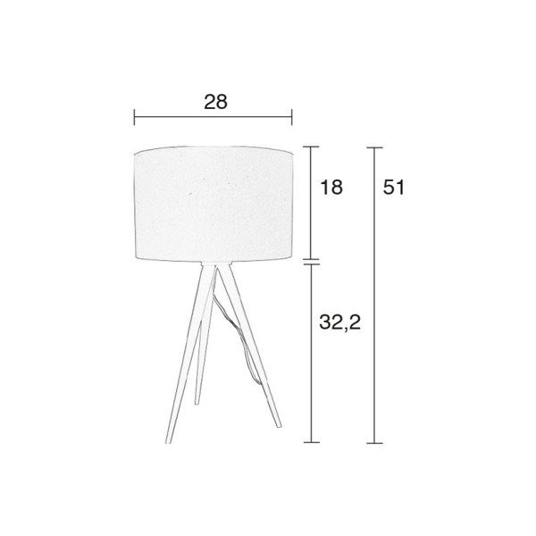 Černo-šedá stolní lampa Zuiver Tripod, ø 28 cm-image-1