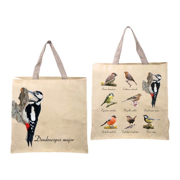 Skládací taška s potiskem ptáčků Esschert Design Birds