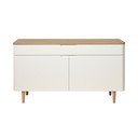 Nízká komoda ze dřeva bílého dubu Unique Furniture Amalfi