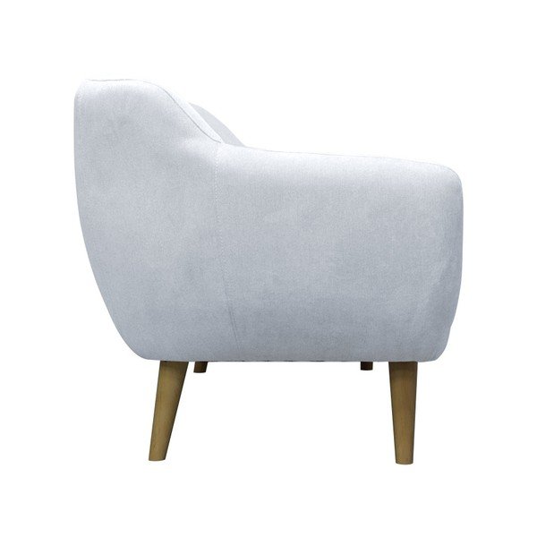 Světle modré křeslo se světlými nohami Mazzini Sofas Sardaigne