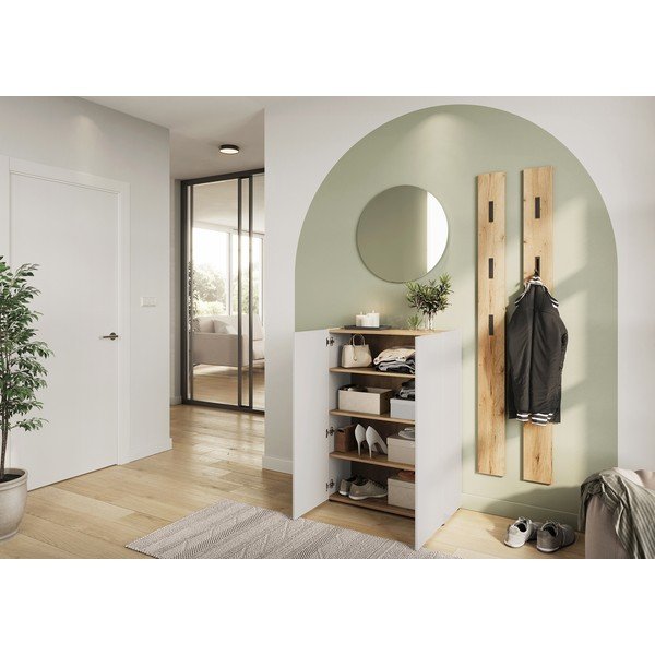 Krémová skříňka v dekoru dubu 74x105x33 cm Alviano – Germania-image-1