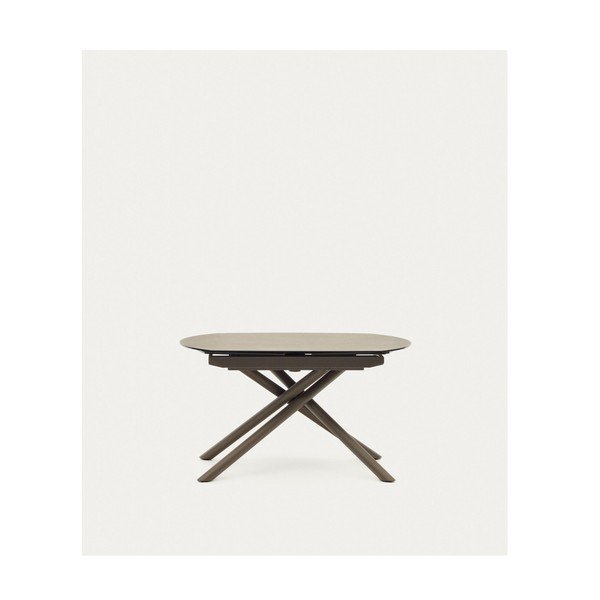 Rozkládací jídelní stůl s přídavnou deskou s keramickou deskou 100x130 cm Yodalia – Kave Home-image-4