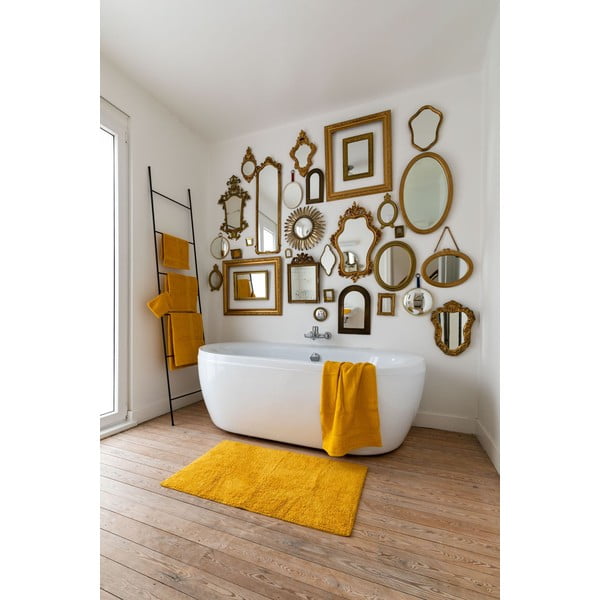 Okrově žlutá koupelnová předložka 100x60 cm Riva - Tiseco Home Studio-image-1