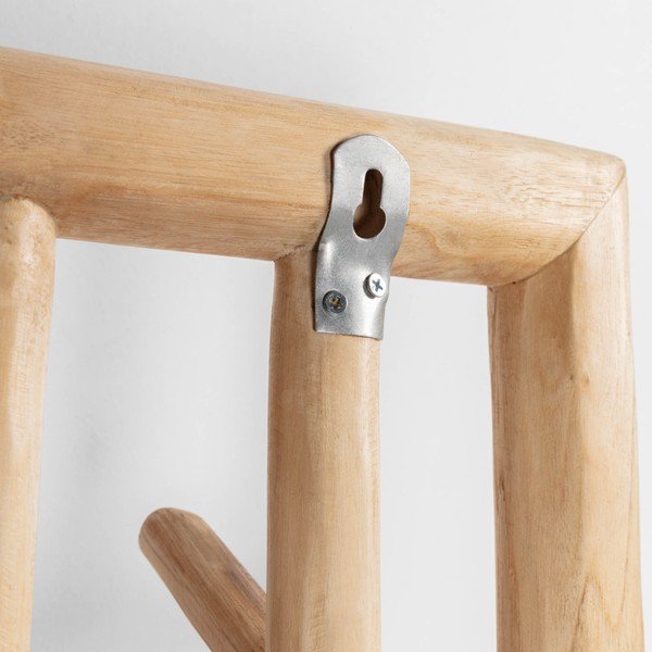 Nástěnný věšák z teakového dřeva Kave Home Athina-image-1