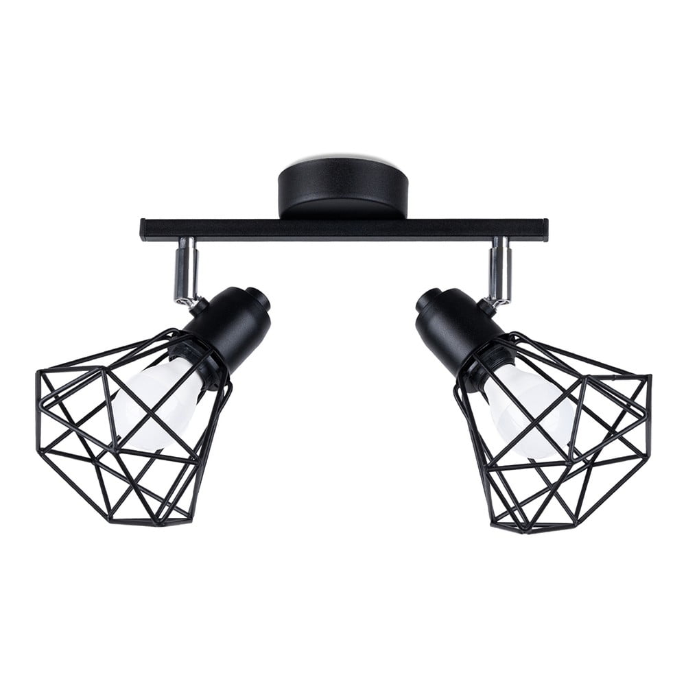 Černé stropní svítidlo ø 10 cm Varpu – Nice Lamps