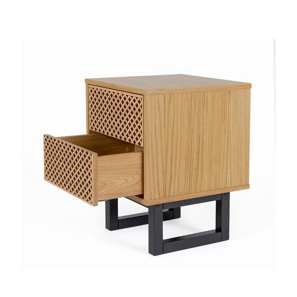 Noční stolek v dubovém dekoru Woodman Camden Diamond-image-2