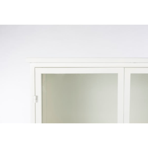 Bílá kovová vitrína 35x150 cm Miya – White Label-image-3