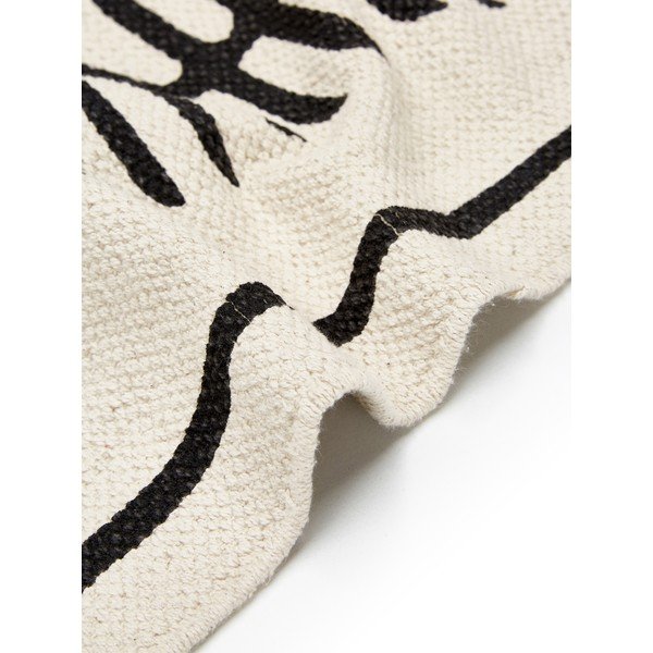 Béžovo-černý ručně tkaný bavlněný koberec Westwing Collection Rita, 70 x 140 cm-image-2