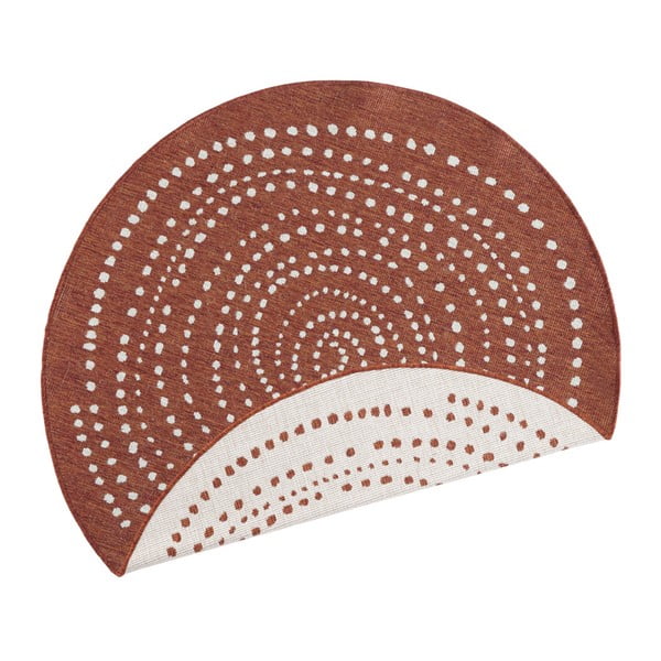 Červený venkovní koberec NORTHRUGS Bali, ⌀ 140 cm