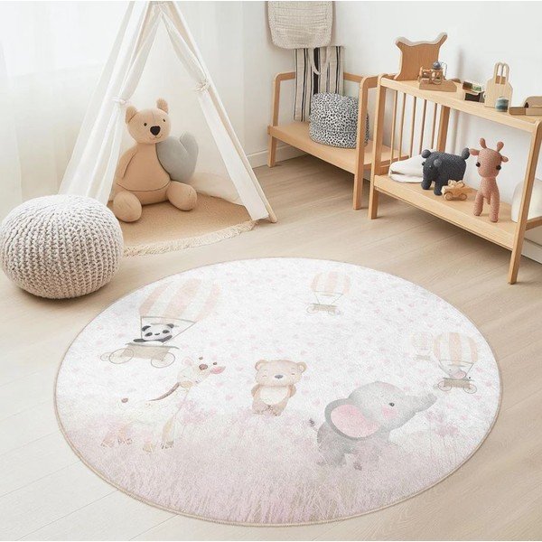 Pratelný dětský koberec ø120 cm Dainty Animals – Mila Home-image-1