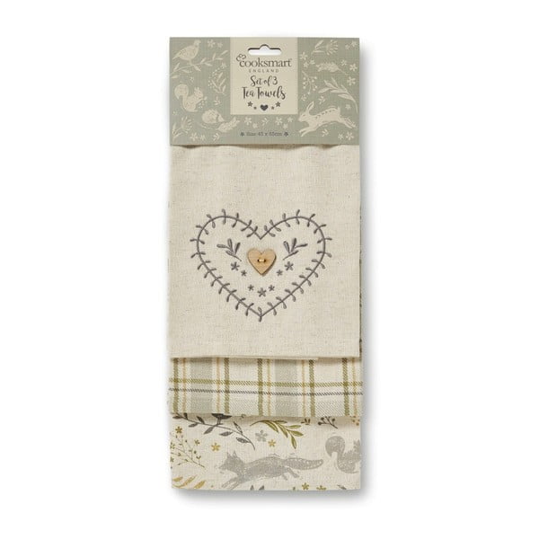 Utěrky a chňapka v sadě 4 ks Woodland – Cooksmart ®-image-3